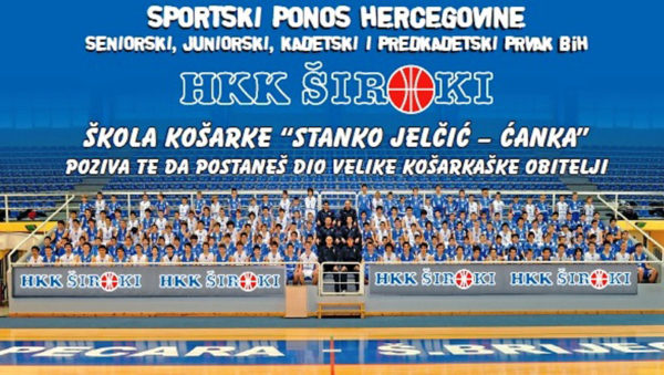 HKK Široki vrši upis u Školu košarke ”Stanko Jelčić – Ćanka”
